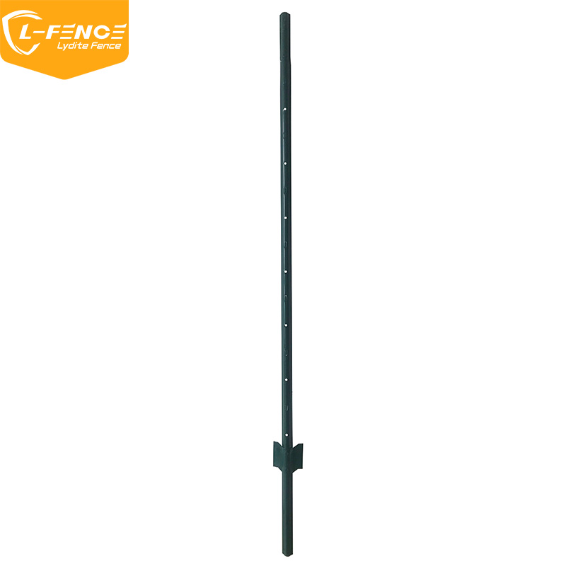 Lydite MLD-0681B Angle Steel Posts 165cm, 3mm, 5x Holes for Insulators, Double Step