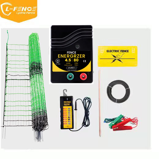 Lydite Electric Fence Kits for Rigid Poultry Netting with 4.5J Main energizer